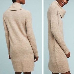 Anthropologie Sonoran sweater dress alpaca wool blend cowl neck 1%cashmere small